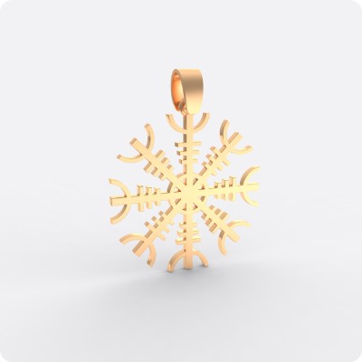 Агисхьяльм Шлем Ужаса из золота