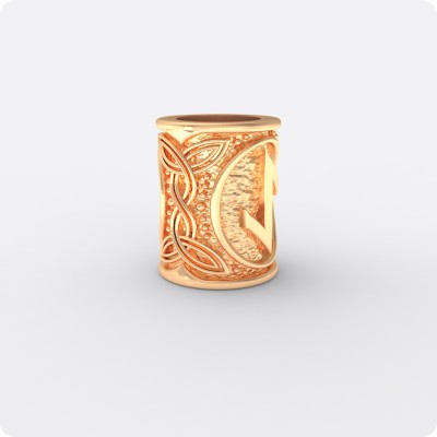 Шарм с руной Эйваз (Ир) из золота