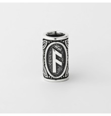 Шарм с руной Ансуз (Ос) из серебра