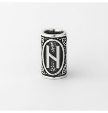 Шарм с руной Хагалаз (Хагал) из серебра