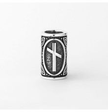 Шарм с руной Наутиз (Науд) из серебра