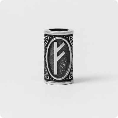 Шарм с руной Феху (Феу) из серебра