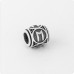 Шарм-бусина с руной Эваз из серебра