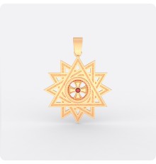 Звезда Эрцгаммы из золота с камнем