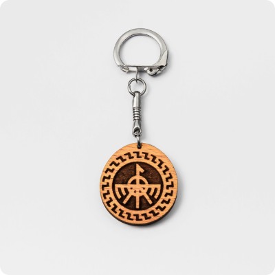Брелок символ Семаргла (Симаргла) из дерева Бука