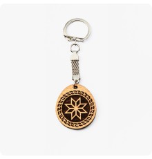 Брелок Алатырь из дерева Бука