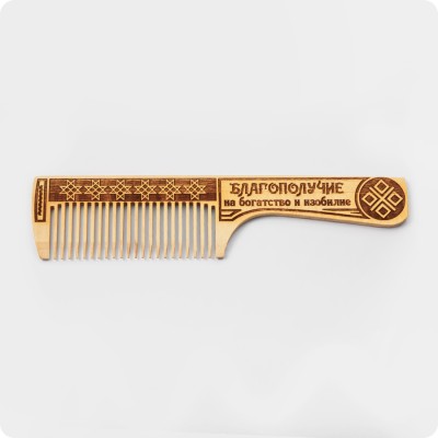 Деревянная расческа Благополучие (антистатическая)