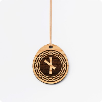 Руна Наутиз (Науд) из дерева Ясеня (руна Нужды)