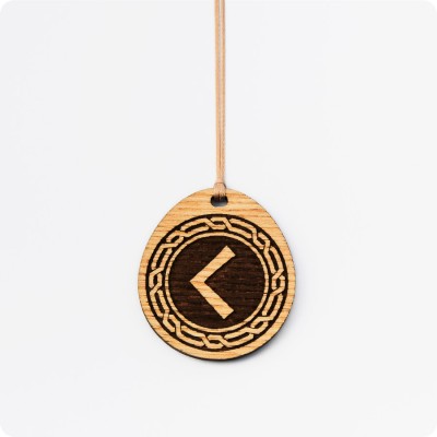 Руна Кано (Каун) из дерева Ясеня (руна Внутреннего взора)