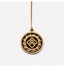 Оберег Даждьбог в Солнечном круге из Дуба