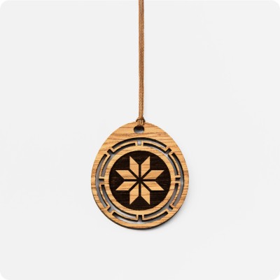 Деревянный оберег Алатырь (Дуб)