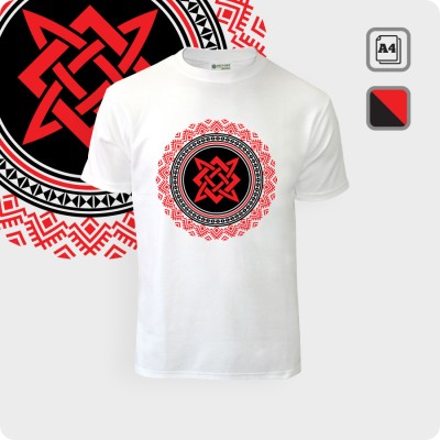 Футболка со Звездой Руси (Квадрат Сварога) - К.1859-01