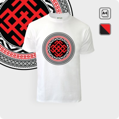 Футболка с символом Белобога - К.1864-01