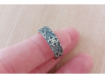 Кольцо со Свадебником и символом Велеса