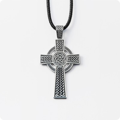 Кельтский крест из серебра (ks-228)