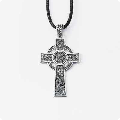 Кельтский крест из серебра (ks-228)