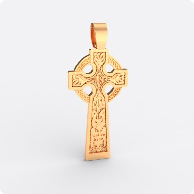 Кельтский крест из золота (kz-216)
