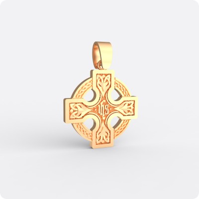 Равносторонний кельтский крест из золота (ks-217)