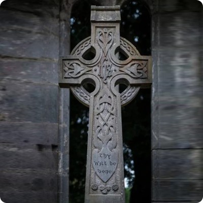 Кельтский крест из золота (kz-216)