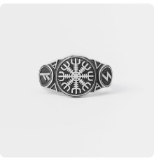 Кольцо Шлем Ужаса с рунами Соул (Сол, Согил, Зиг) и Феху (Феу)