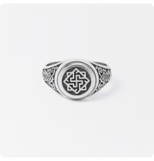 Кольцо с оберегом Валькирия из серебра