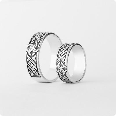 Обручальные кольца со Свадебником и славянским узором