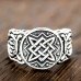 Кольцо Оберег Звезда Руси (Квадрат Сварога) из серебра