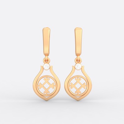 Серьги со славянским оберегом Целебник из золота на английском замке