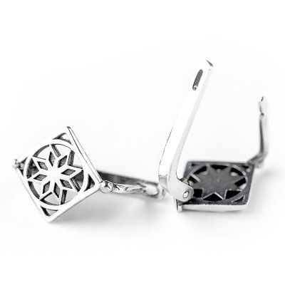 Серьги с Оберегом Алатырь