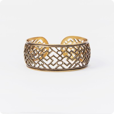 Браслет с Оберегом Одолень трава (широкий резной)