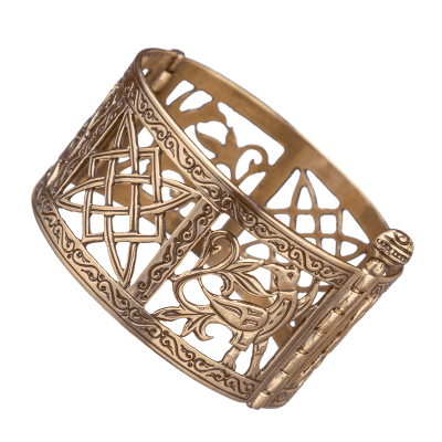 Браслет русальный Звезда Руси (Квадрат Сварога) из латуни