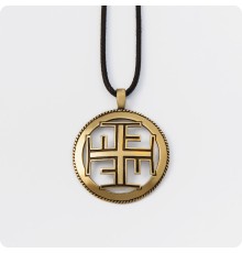 Оберег Ратибор из латуни в круге