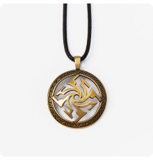 Оберег Гаруда из латуни в круге