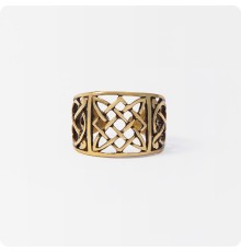 Кольцо Звезда Руси (Квадрат Сварога) из латуни (литое)