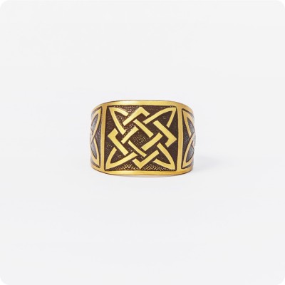 Кольцо Звезда Руси (Квадрат Сварога) из Латуни или Меди
