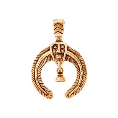 Подвеска Птицевидный идол из латуни