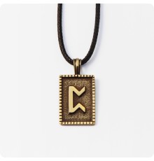 Руна Перт из латуни