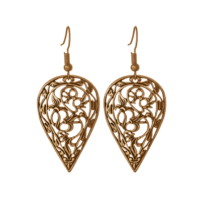 Серьги Щит из Латуни