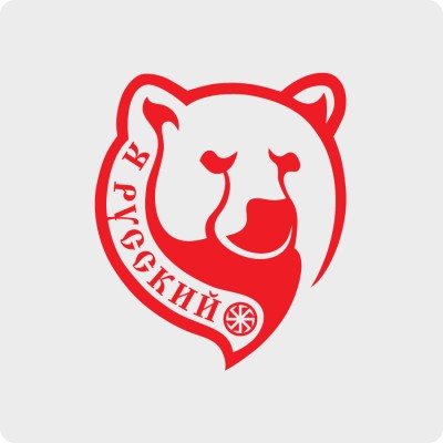 Наклейка Медведь - Я Русский