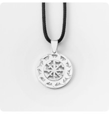 Оберег Свитовит (Свентовит) из серебра в Солнечном Круге