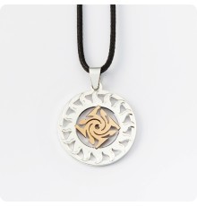 Оберег Гаруда из серебра с золотом (Солнце Славян)