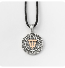 Сварожий круг с чертогом Ворона (серебро с золотом)