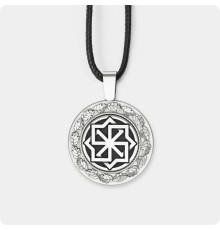 Оберег Молвинец из серебра в дубовых листьях