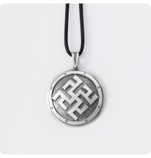 Оберег Одолень трава из серебра в Два уровня