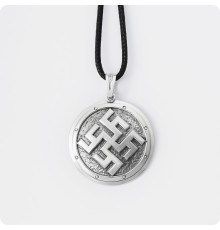 Оберег Цветок Папоротника из серебра в Два уровня