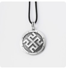 Оберег Родовик из серебра в Два уровня