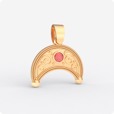 Оберег Лунница из золота с камнем