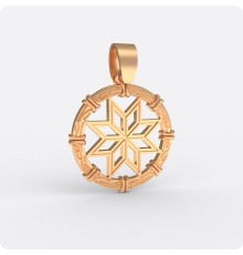 Оберег Алатырь из золота