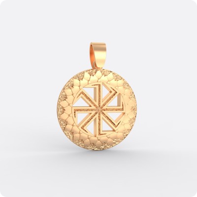 Оберег Коловрат из золота (Горыныч)