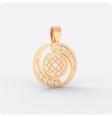 Оберег Звезда Лады-богородицы из золота с камнями